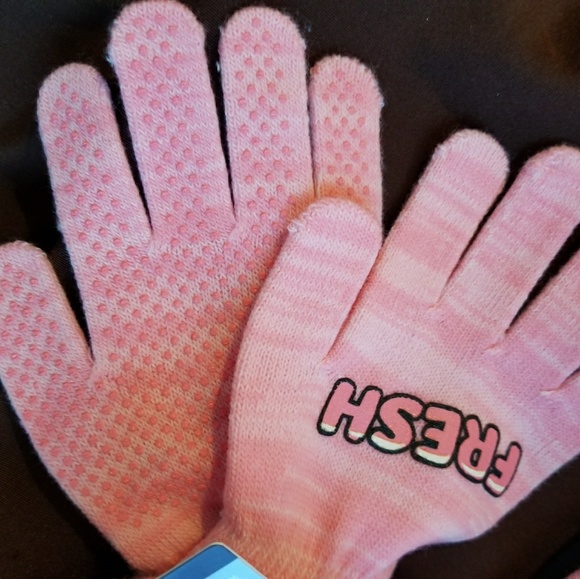 NWT - Pink Angry Birds knit cap and gloves set. - Picture 2 of 4